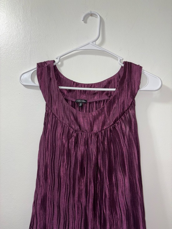 Maurices Plum Textured Sleeveless Blouse  Tank Size Small - Picture 4 of 7